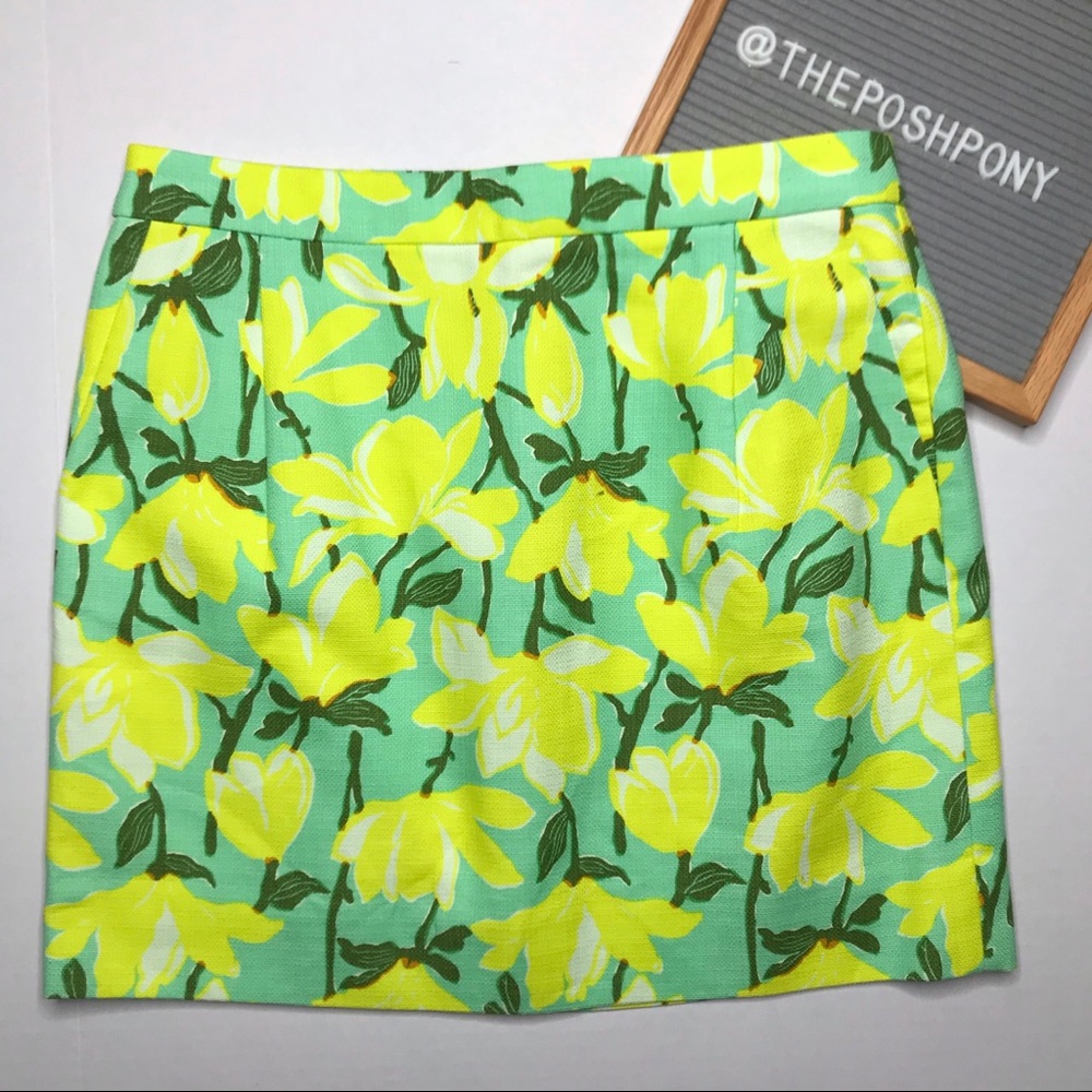NWT J. Crew Factory Printed Basketweave Mini Skirt